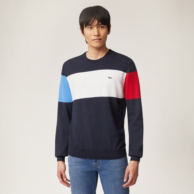 (image for) In Saldi Organic cotton crew-neck with contrasting bands